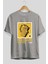Freedom Is Not Free Ön Baskılı Gri Oversize T-Shirt Unisex Erkek Kadın Bisiklet Yaka 2