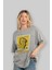 Freedom Is Not Free Ön Baskılı Gri Oversize T-Shirt Unisex Erkek Kadın Bisiklet Yaka 4