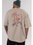 Spiderman (16) Arka Baskılı Bej Oversize T-Shirt Bisiklet Yaka Pamuk Erkek Kadın 5