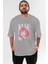 Anya Spyx Famıly Anime Ön Baskılı Gri Oversize T-Shirt %100 Pamuk Erkek Kadın 1