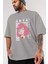 Anya Spyx Famıly Anime Ön Baskılı Gri Oversize T-Shirt %100 Pamuk Erkek Kadın 3
