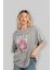 Anya Spyx Famıly Anime Ön Baskılı Gri Oversize T-Shirt %100 Pamuk Erkek Kadın 4