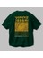 Yumeko Jadami Arka Baskılı Zümrüt Yeşili Oversize T-Shirt Erkek Kadın Bisiklet Yaka 3