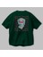 Less Of Emotion Arka Baskılı Zümrüt Yeşili Oversize T-Shirt Unisex Erkek Kadın Bisiklet Yaka 3