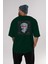 Less Of Emotion Arka Baskılı Zümrüt Yeşili Oversize T-Shirt Unisex Erkek Kadın Bisiklet Yaka 5