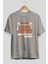 Busan Ön Baskılı Gri Oversize T-Shirt Unisex Erkek Kadın Bisiklet Yaka 2