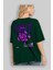 Voilet Broken Arka Baskılı Zümrüt Yeşili Oversize T-Shirt Erkek Kadın Bisiklet Yaka 4