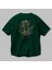 Iron Man 2 Arka Baskılı Zümrüt Yeşili Oversize T-Shirt Unisex Erkek Kadın Bisiklet Yaka 3