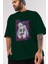 Hibiki 4 Anime Ön Baskılı Zümrüt Yeşili Oversize T-Shirt Erkek Kadın 3