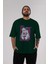 Hibiki 4 Anime Ön Baskılı Zümrüt Yeşili Oversize T-Shirt Erkek Kadın 5
