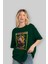 Kyojuro Rengoku Anime Ön Baskılı Zümrüt Yeşili Oversize T-Shirt Erkek Kadın 4