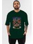 Monkey D. Luffy 2 Anime Ön Baskılı Zümrüt Yeşili Oversize T-Shirt Erkek Kadın 1