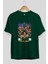 Monkey D. Luffy 2 Anime Ön Baskılı Zümrüt Yeşili Oversize T-Shirt Erkek Kadın 2