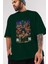 Monkey D. Luffy 2 Anime Ön Baskılı Zümrüt Yeşili Oversize T-Shirt Erkek Kadın 3