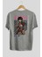 Simon 5 Anime Arka Baskılı Gri Oversize T-Shirt %100 Pamuk Erkek Kadın 2