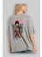 Simon 5 Anime Arka Baskılı Gri Oversize T-Shirt %100 Pamuk Erkek Kadın 3