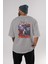 Guts Berserk Anime Arka Baskılı Gri Oversize T-Shirt %100 Pamuk Erkek Kadın 4