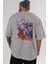 Guts Berserk Anime Arka Baskılı Gri Oversize T-Shirt %100 Pamuk Erkek Kadın 5