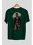 Classic Mercenary Arka Baskılı Zümrüt Yeşili Oversize T-Shirt Unisex Erkek Kadın Bisiklet Yaka 2
