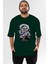 Monkey D. Luffy Gear5 Anime Ön Baskılı Zümrüt Yeşili Oversize T-Shirt Erkek Kadın 1