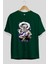 Monkey D. Luffy Gear5 Anime Ön Baskılı Zümrüt Yeşili Oversize T-Shirt Erkek Kadın 2