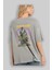 Hopeless Arka Baskılı Gri Oversize T-Shirt Unisex Erkek Kadın Bisiklet Yaka 3