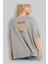 Houston Arka Baskılı Gri Oversize T-Shirt Unisex Erkek Kadın Bisiklet Yaka 3
