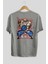 Dragonball Maestroroshi Anime Arka Baskılı Gri Oversize T-Shirt %100 Pamuk Erkek Kadın 2