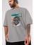 The Mummy 2 Ön Baskılı Gri Oversize T-Shirt Unisex Erkek Kadın Bisiklet Yaka 3