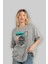 The Mummy 2 Ön Baskılı Gri Oversize T-Shirt Unisex Erkek Kadın Bisiklet Yaka 4