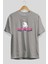 Youth Has No Age Ön Baskılı Gri Oversize T-Shirt Unisex Erkek Kadın Bisiklet Yaka 2