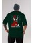 Spiderman Venom Arka Baskılı Zümrüt Yeşili Oversize T-Shirt Bisiklet Yaka Erkek Kadın 1