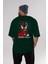 Spiderman Venom Arka Baskılı Zümrüt Yeşili Oversize T-Shirt Bisiklet Yaka Erkek Kadın 5