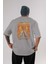 Naruto Itachı Uchıha Anime Arka Baskılı Gri Oversize T-Shirt %100 Pamuk Erkek Kadın 1