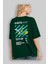 Kyoto City Blossom Arka Baskılı Zümrüt Yeşili Oversize T-Shirt Unisex Erkek Kadın Bisiklet Yaka 4