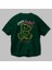 Cant Bear Anymore Arka Baskılı Zümrüt Yeşili Oversize T-Shirt Unisex Erkek Kadın Bisiklet Yaka 3