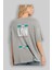 London City Yazılı Arka Baskılı Gri Oversize T-Shirt Unisex Erkek Kadın Bisiklet Yaka 3