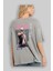 Gintoki Sakata Anime Arka Baskılı Gri Oversize T-Shirt %100 Pamuk Erkek Kadın 3