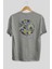 Wolverine Arka Baskılı Gri Oversize T-Shirt Unisex Erkek Kadın Bisiklet Yaka 2