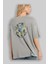 Wolverine Arka Baskılı Gri Oversize T-Shirt Unisex Erkek Kadın Bisiklet Yaka 3