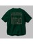 Amsterdam Arka Baskılı Zümrüt Yeşili Oversize T-Shirt Unisex Erkek Kadın Bisiklet Yaka 3