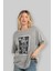 Stormtrooper Playing Ön Baskılı Gri Oversize T-Shirt Unisex Erkek Kadın Bisiklet Yaka 4