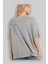 Expressive Streetwear Arka Baskılı Gri Oversize T-Shirt Unisex Erkek Kadın Bisiklet Yaka 3