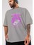 Sasuke Uchıha Naruto Anime Ön Baskılı Gri Oversize T-Shirt %100 Pamuk Erkek Kadın 3