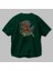 The Flash Arka Baskılı Zümrüt Yeşili Oversize T-Shirt Erkek Kadın Bisiklet Yaka 3