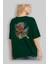 The Flash Arka Baskılı Zümrüt Yeşili Oversize T-Shirt Erkek Kadın Bisiklet Yaka 4