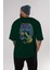 Absolute Hardcore Arka Baskılı Zümrüt Yeşili Oversize T-Shirt Unisex Erkek Kadın Bisiklet Yaka 5