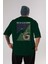 Now You See Me Arka Baskılı Zümrüt Yeşili Oversize T-Shirt Erkek Kadın Bisiklet Yaka 1
