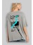 Japan Life Arka Baskılı Gri Oversize T-Shirt Unisex Erkek Kadın Bisiklet Yaka 3