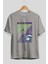 Now You See Me Ön Baskılı Gri Oversize T-Shirt Unisex Erkek Kadın Bisiklet Yaka 2